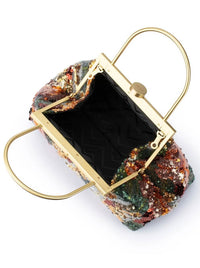 OLGA BERG AUDREY SEQUIN TOP HANDLE BAG