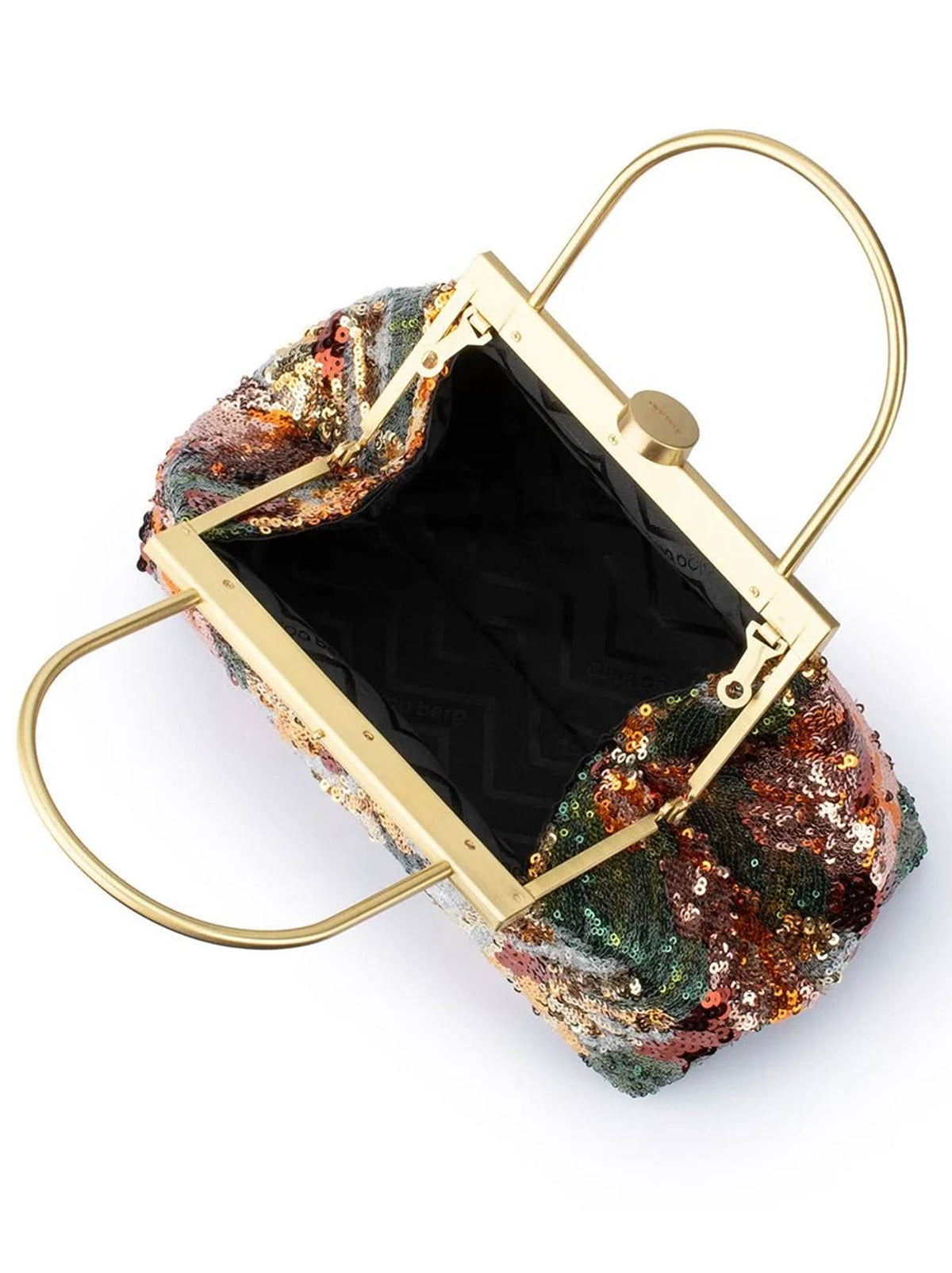 OLGA BERG AUDREY SEQUIN TOP HANDLE BAG