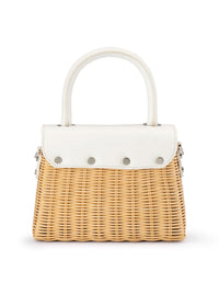 OLGA BERG ELLE WICKER BAG