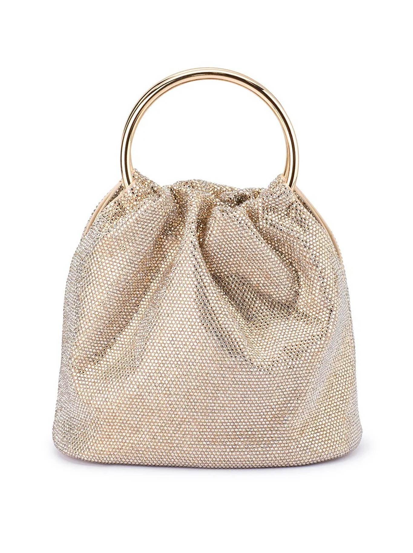 OLGA BERG MABEL CRYSTAL TOP HANDLE BAG
