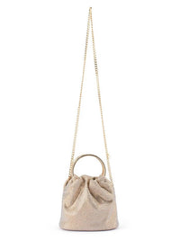 OLGA BERG MABEL CRYSTAL TOP HANDLE BAG