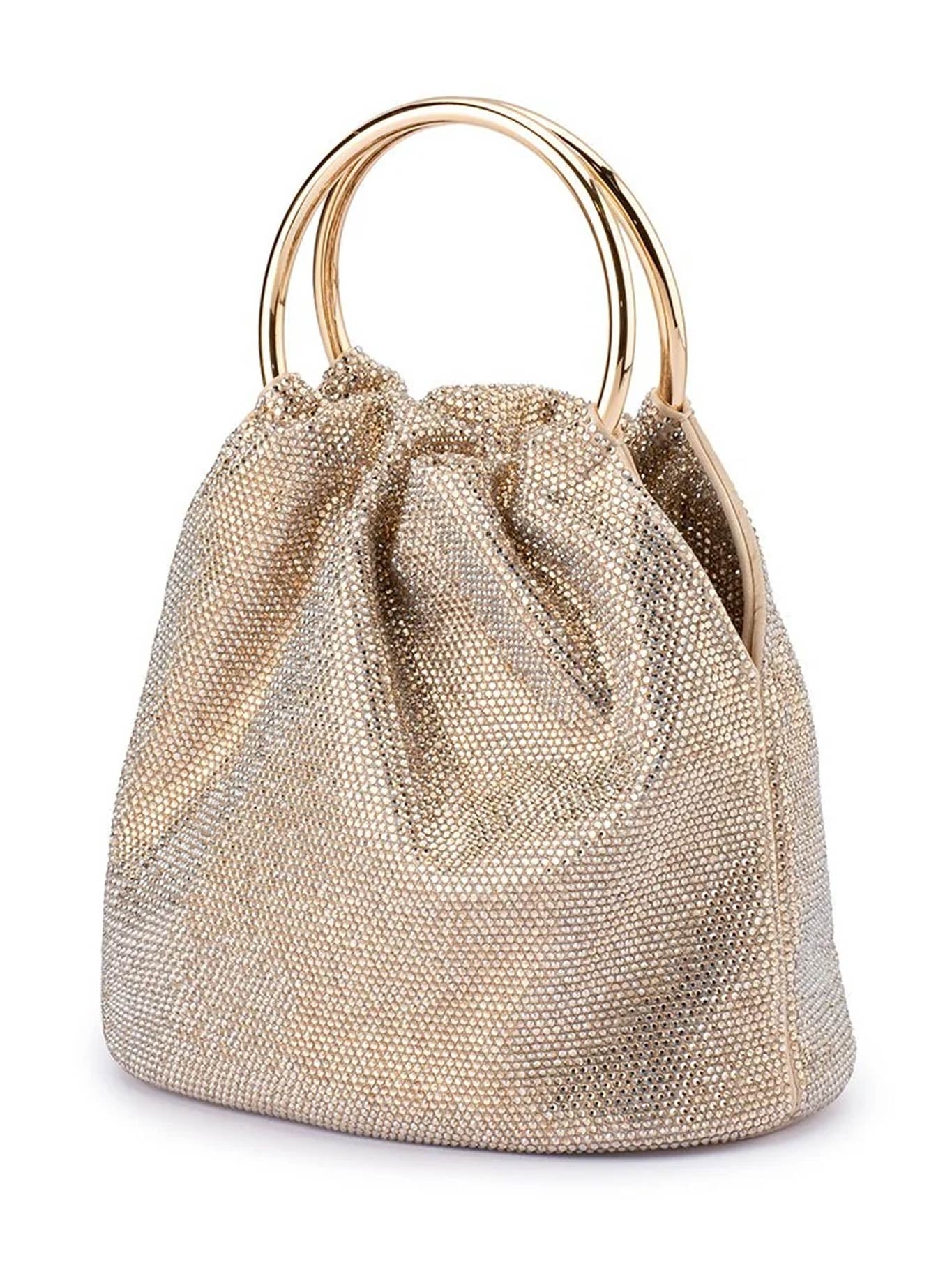 OLGA BERG MABEL CRYSTAL TOP HANDLE BAG