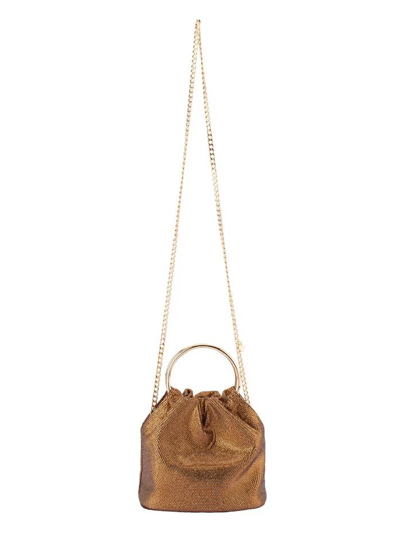 OLGA BERG MABEL CRYSTAL TOP HANDLE BAG