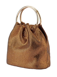 OLGA BERG MABEL CRYSTAL TOP HANDLE BAG