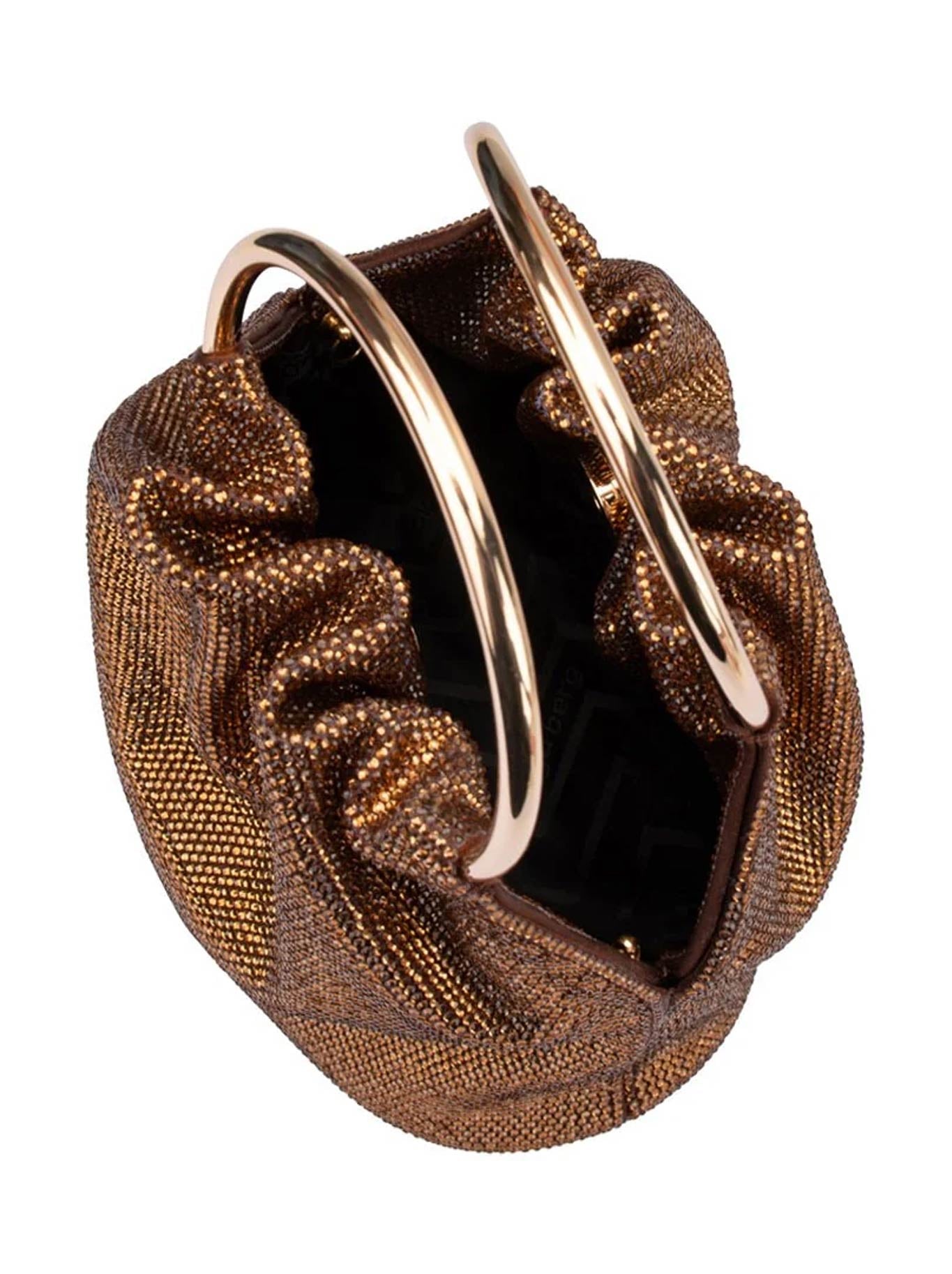 OLGA BERG MABEL CRYSTAL TOP HANDLE BAG