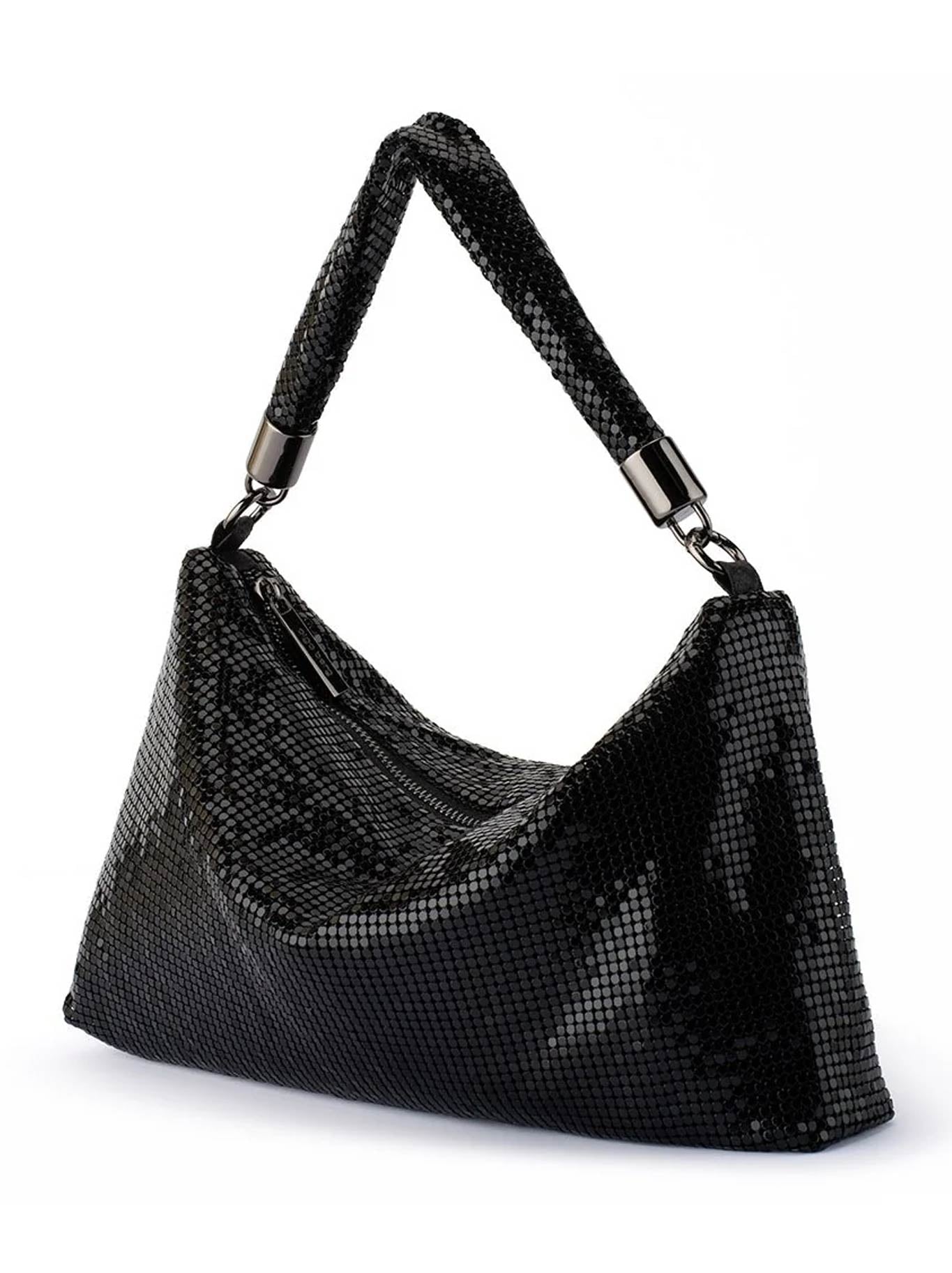 OLGA BERG MARILLA MESH ZIP TOP BAG