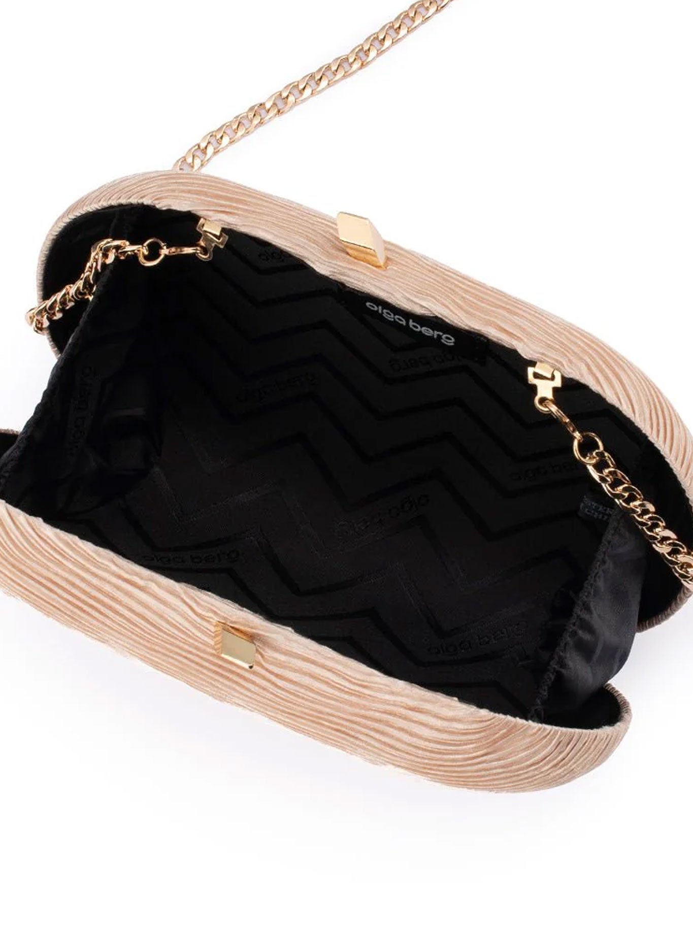 OLGA BERG NATALIE PLEATED CLUTCH