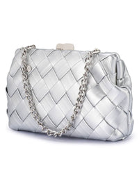 OLGA BERG QUINN WOVEN CLUTCH