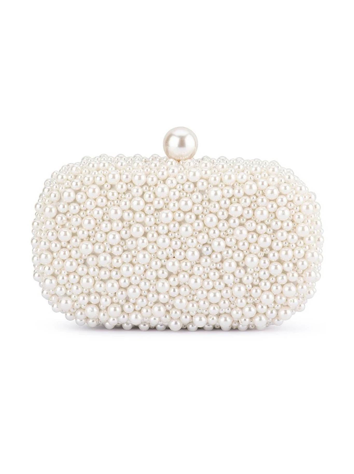 OLGA BERG VALENTINA PEARL CLUTCH