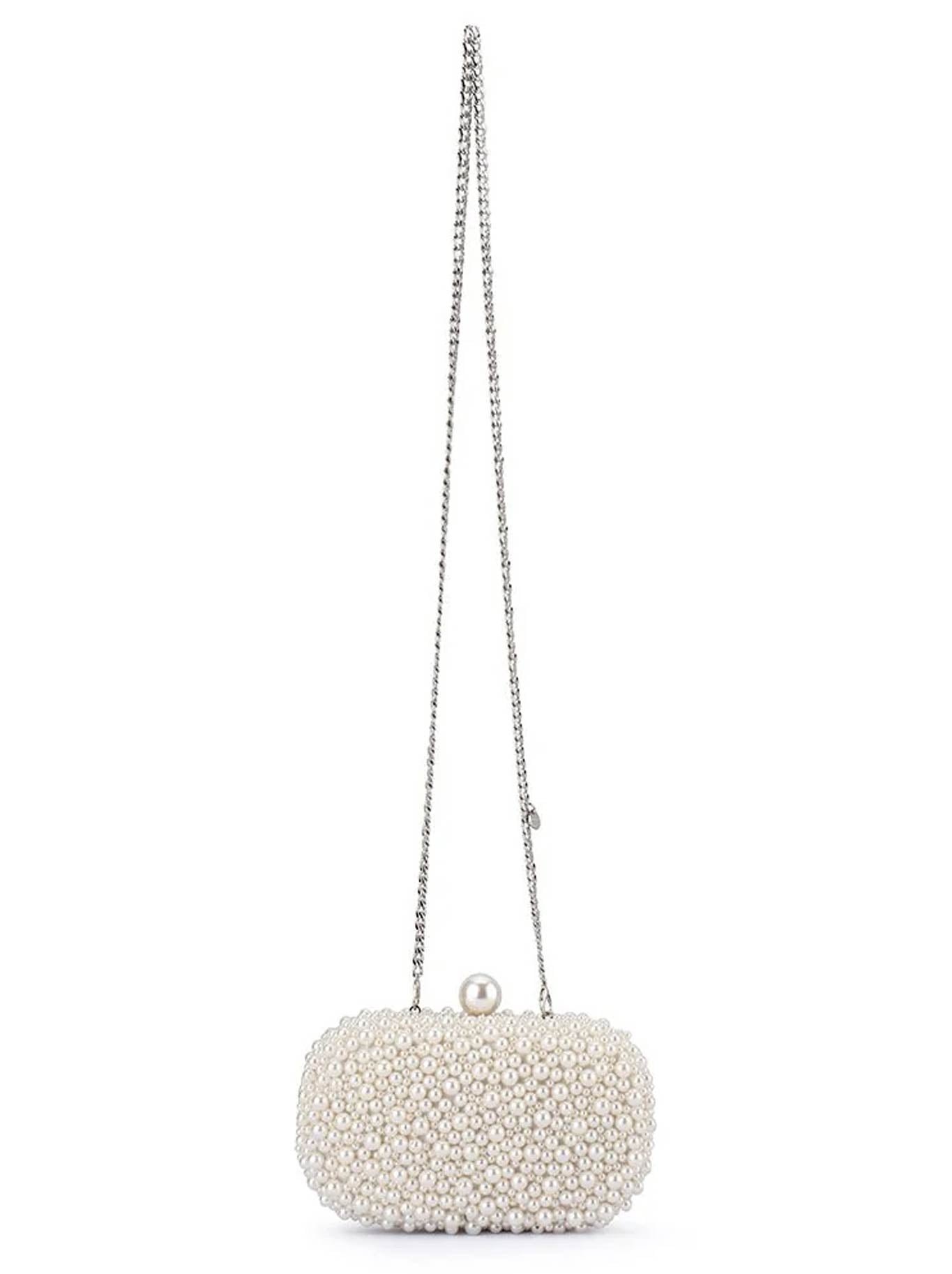 OLGA BERG VALENTINA PEARL CLUTCH