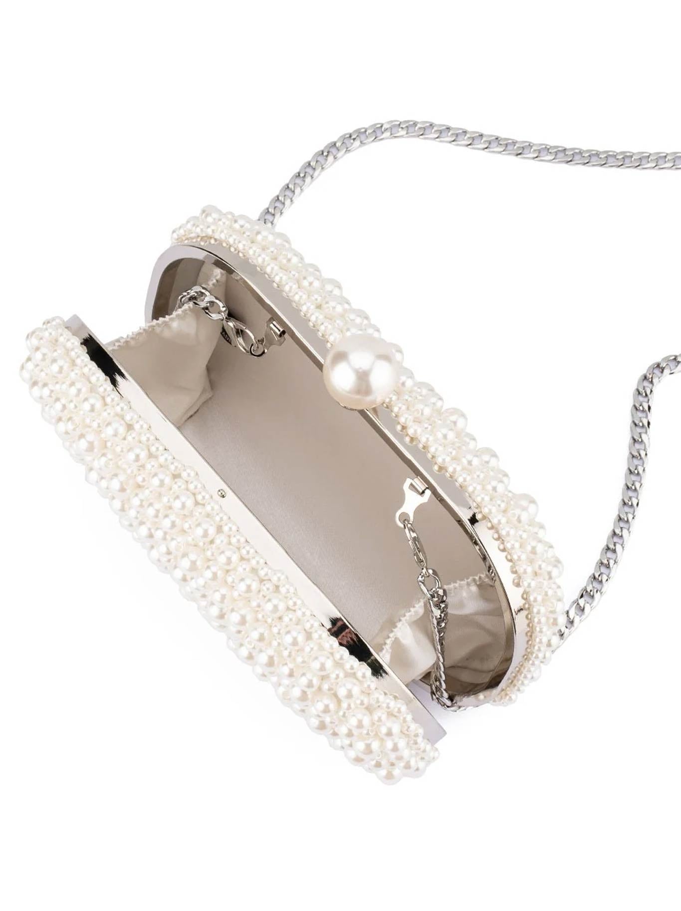 OLGA BERG VALENTINA PEARL CLUTCH