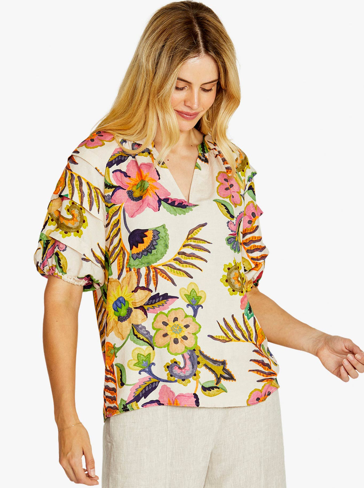PINGPONG AUDREY GATHER BLOUSE