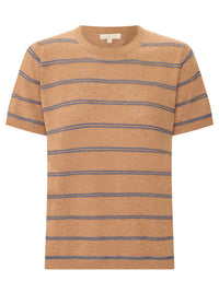 POL SABLE LUREX STRIPE TEE