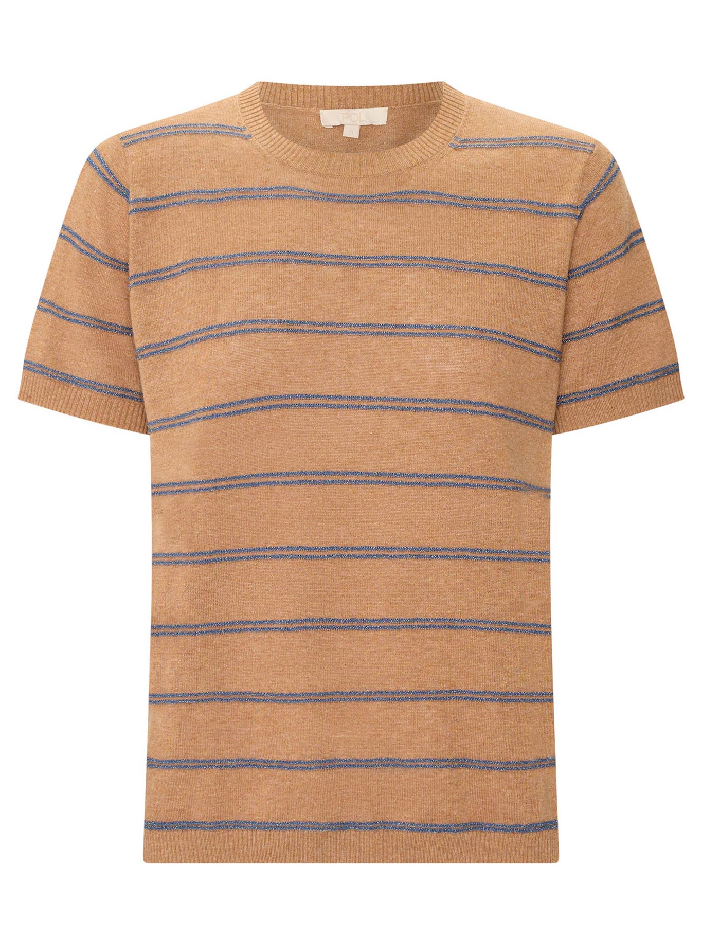 POL SABLE LUREX STRIPE TEE