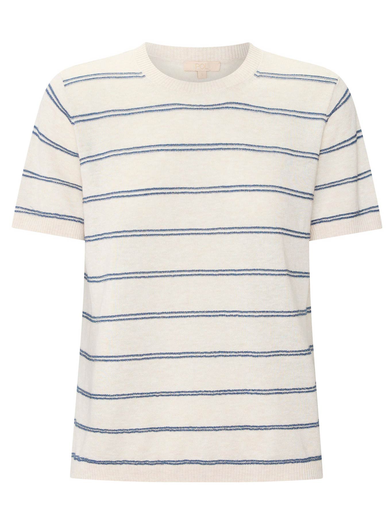 POL SABLE LUREX STRIPE TEE