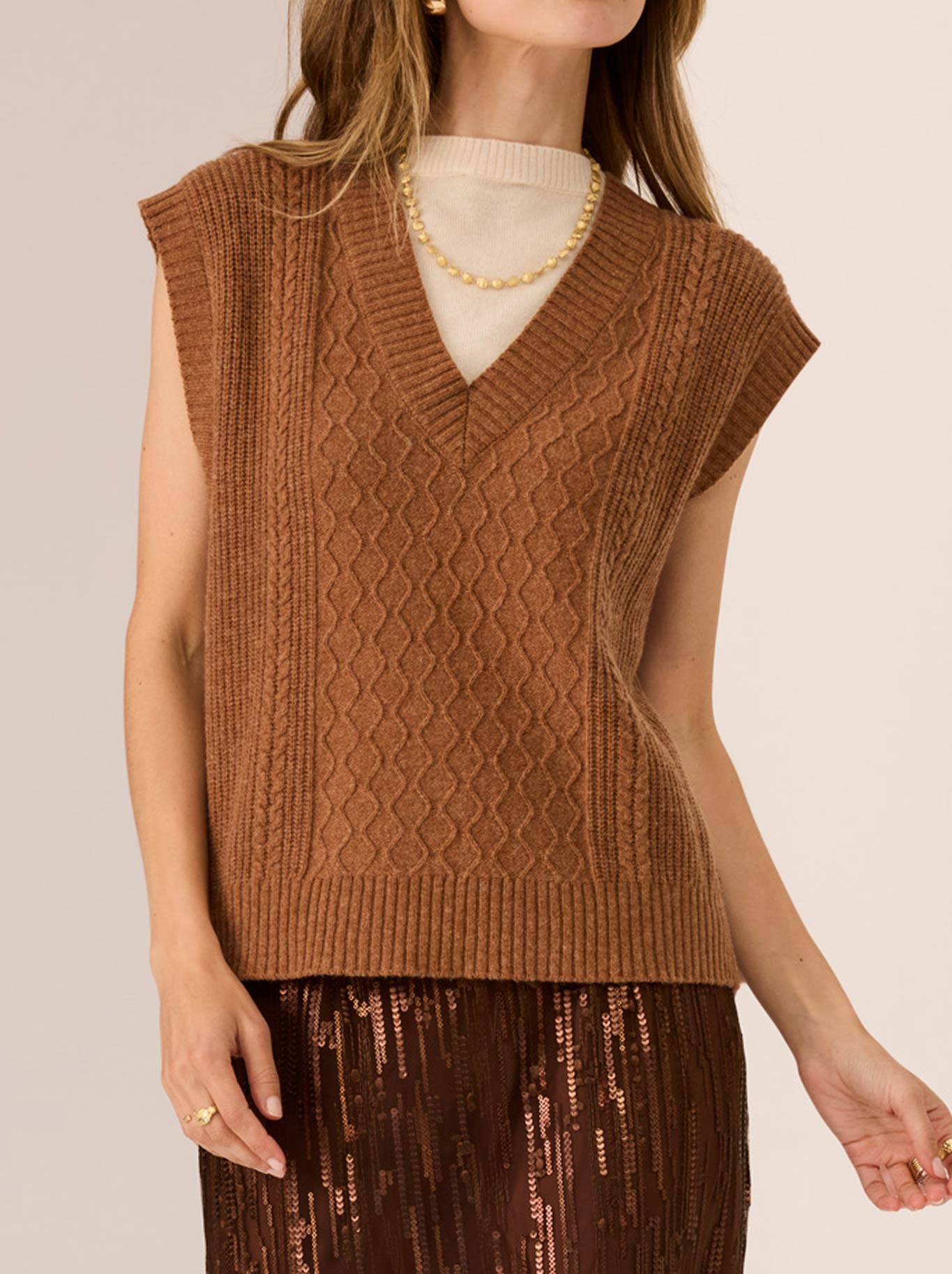 POL LOREN CABLE VEST