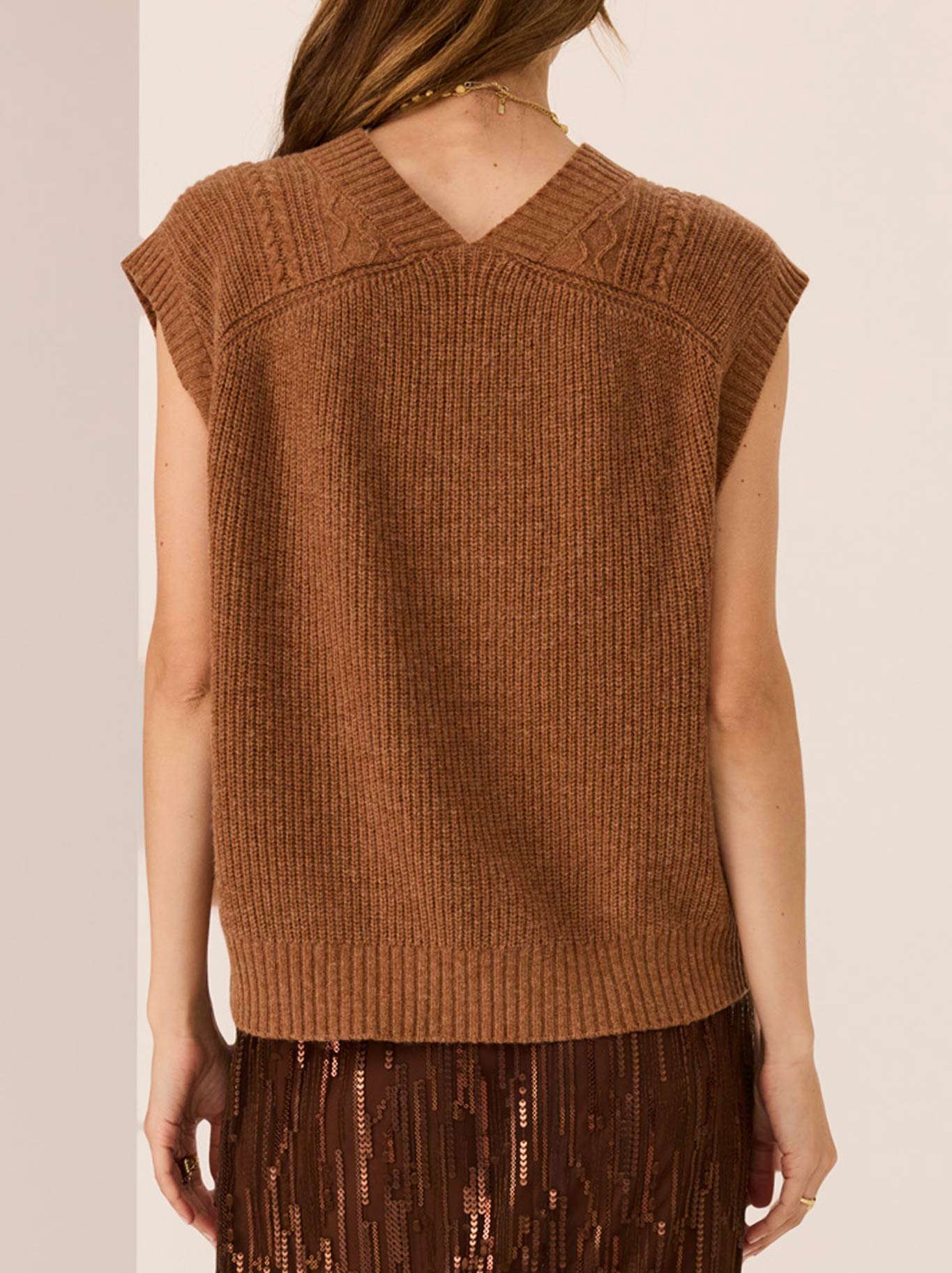 POL LOREN CABLE VEST