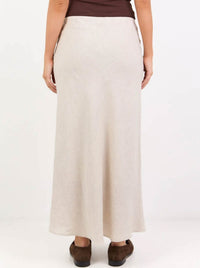 RE:UNION THE LABEL BLISS LINEN BIAS MIDI SKIRT