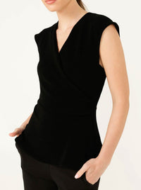 SACHA DRAKE FAUX WRAP PEPLUM TOP
