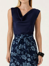 SACHA DRAKE LUXE COWL BIAS TOP