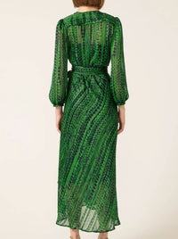 SACHA DRAKE SAVOIR MIDI WRAP DRESS
