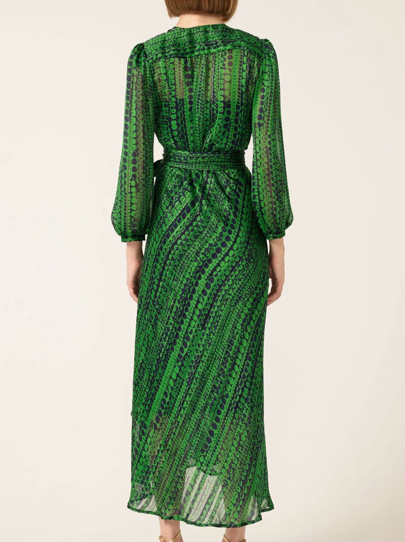 SACHA DRAKE SAVOIR MIDI WRAP DRESS