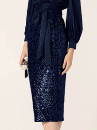 SACHA DRAKE SEQUIN PENCIL SKIRT