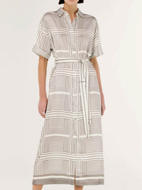 STAPLE THE LABEL SIPHON MIDI SHIRT DRESS