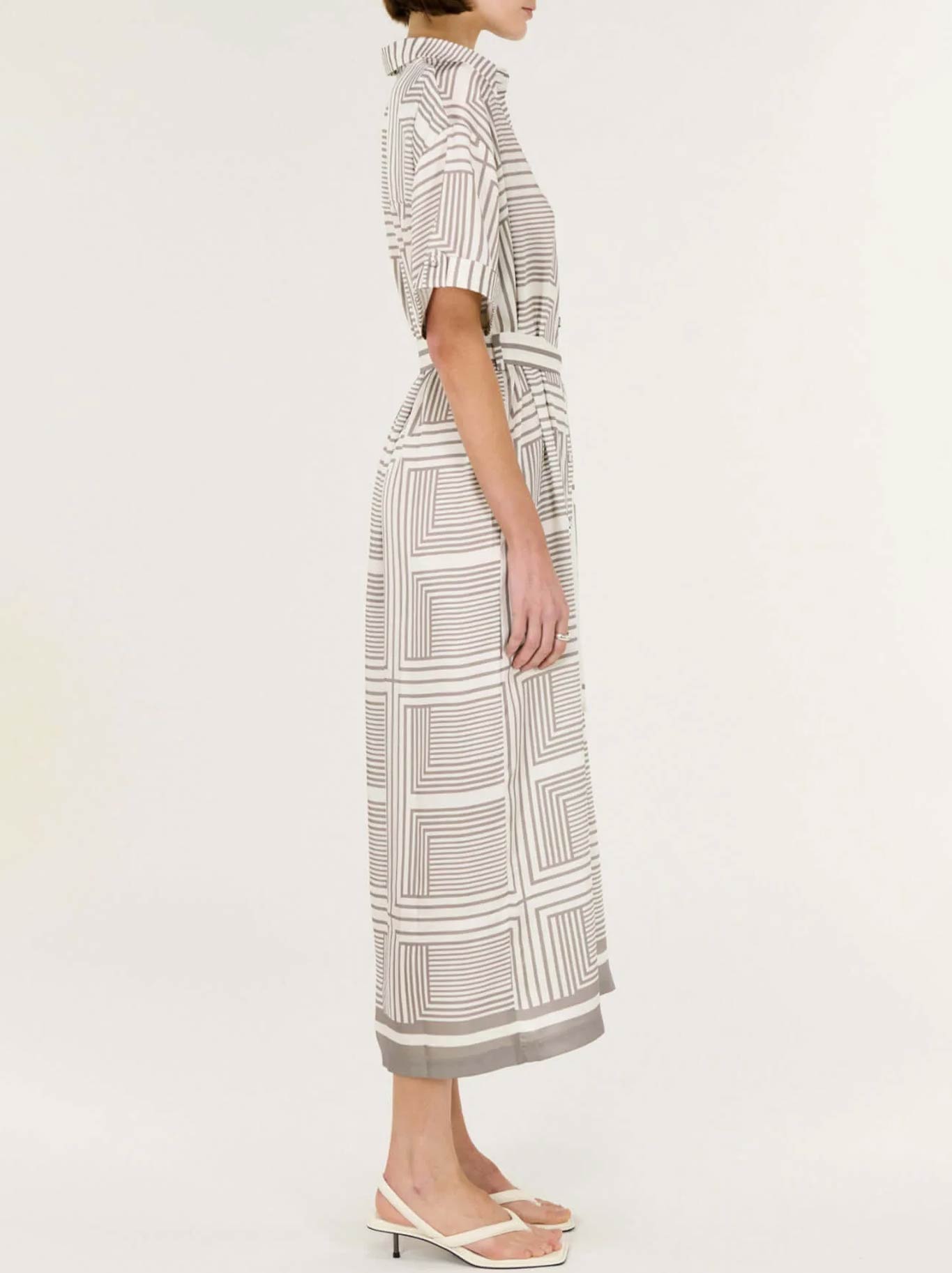 STAPLE THE LABEL SIPHON MIDI SHIRT DRESS