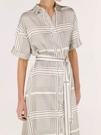 STAPLE THE LABEL SIPHON MIDI SHIRT DRESS