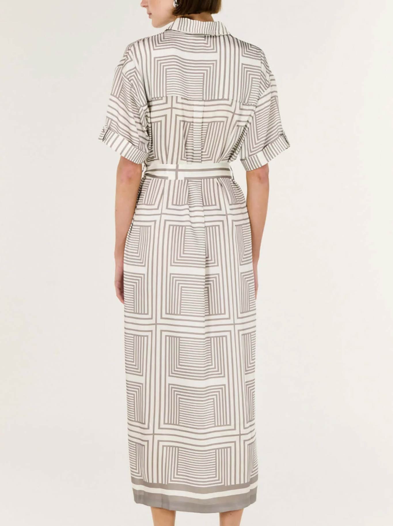 STAPLE THE LABEL SIPHON MIDI SHIRT DRESS