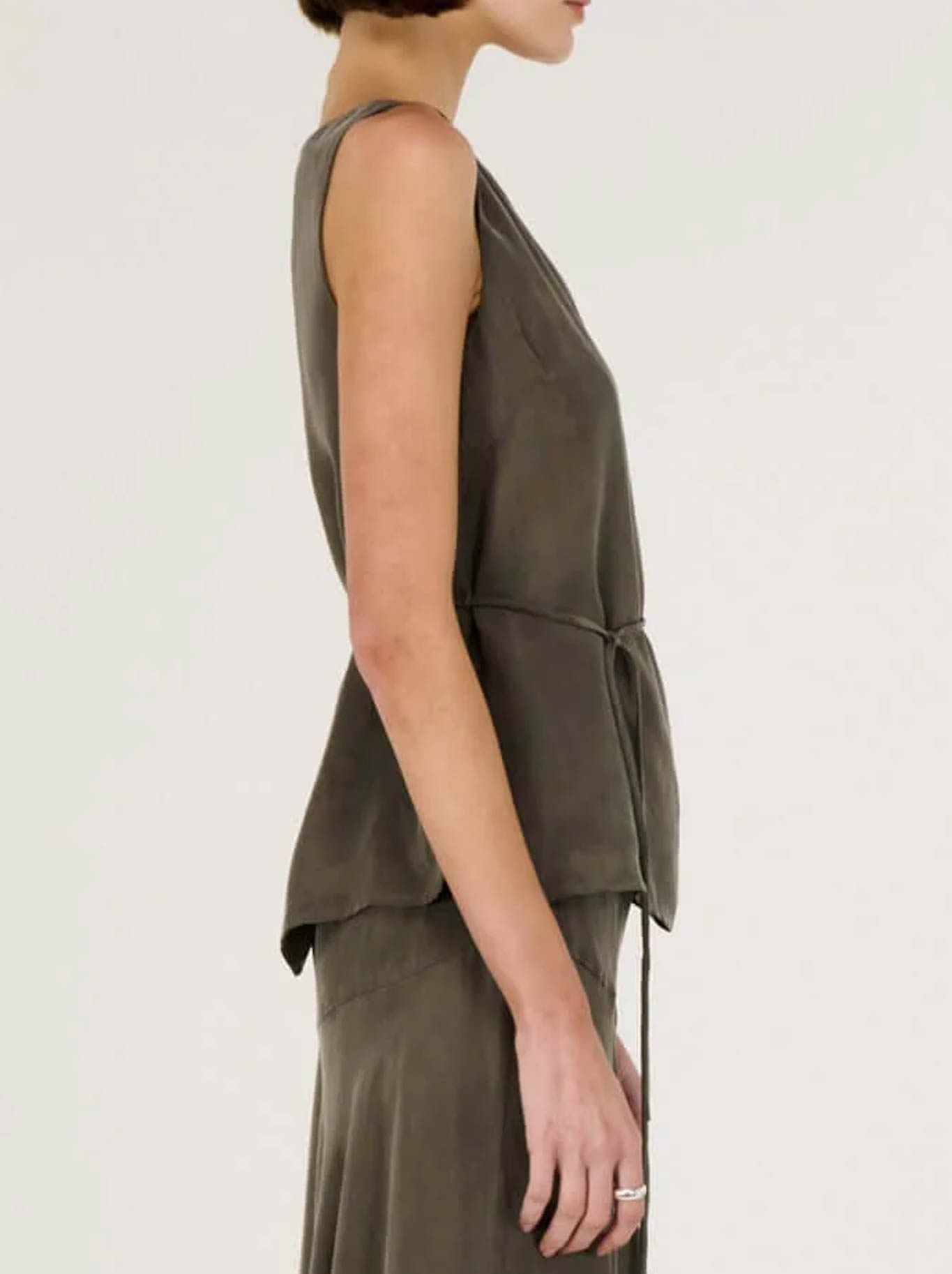 STAPLE THE LABEL STEVIE WAIST TIE TOP