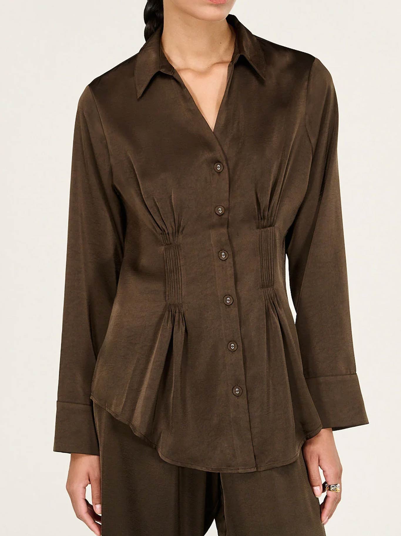STAPLE THE LABEL SOLACE SATIN SHIRT
