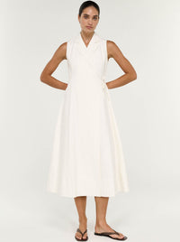 STAPLE THE LABEL SAVINA WRAP MIDI DRESS