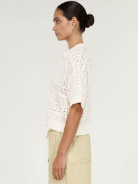 STAPLE THE LABEL NOVA CROCHET POLO SHIRT