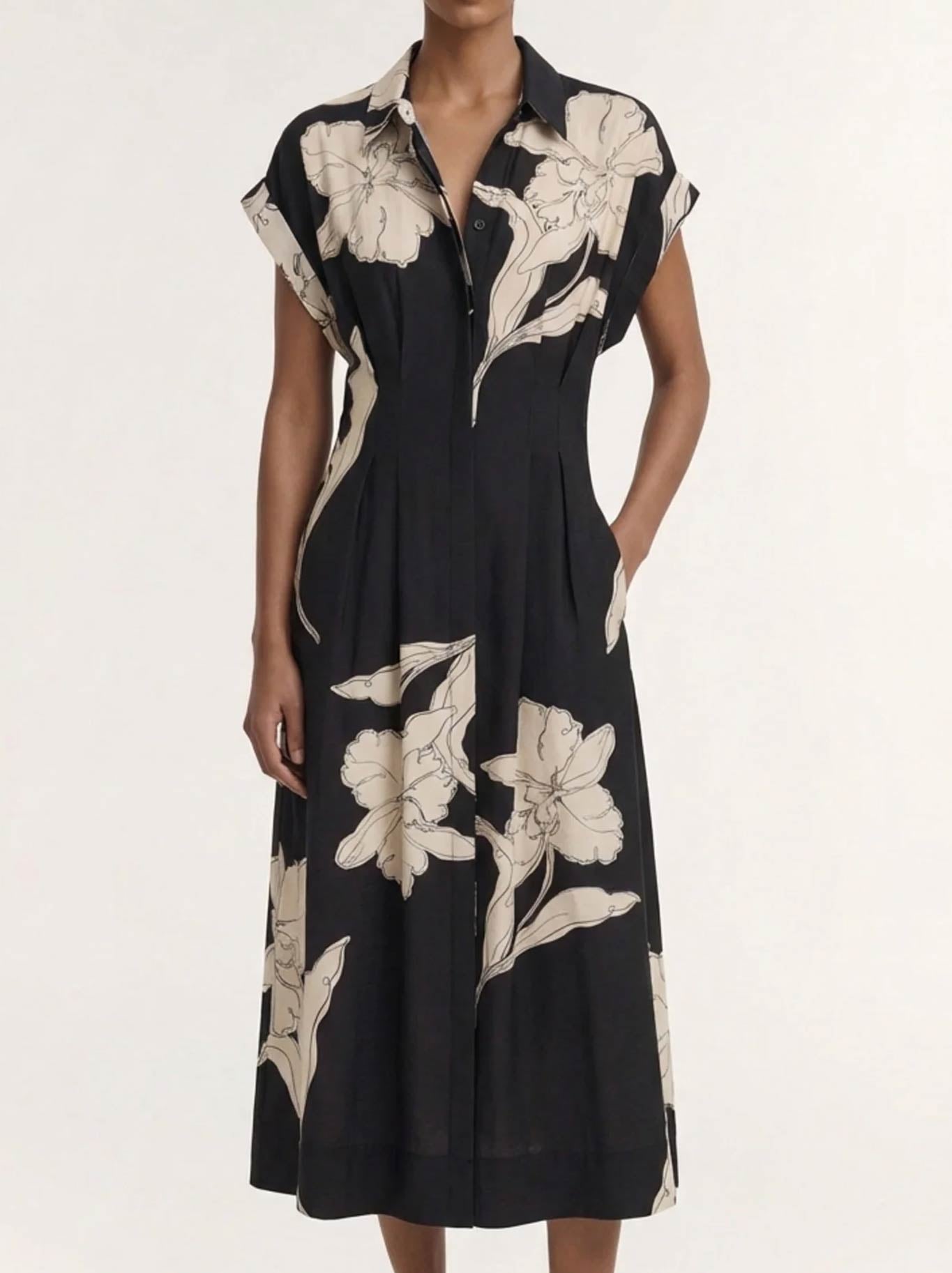 STAPLE THE LABEL VEDA MIDI DRESS