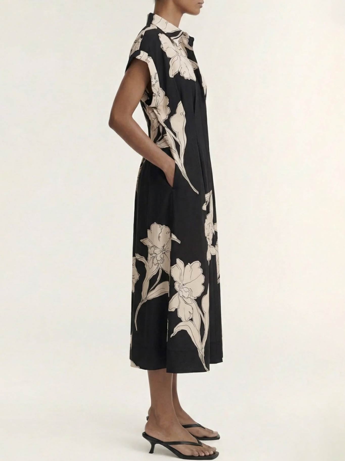 STAPLE THE LABEL VEDA MIDI DRESS