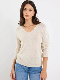 STORIES BE TOLD AFTERNOON RELAXED V NECK JUMPER