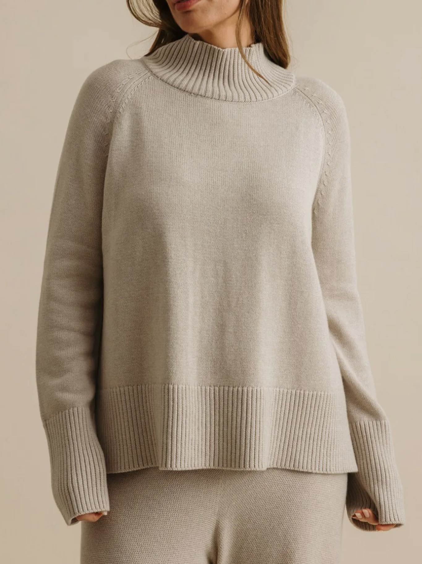 TALAMAYA HARMONY MOCK NECK PULLOVER