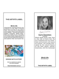 THE ARTISTS LABEL BIRD LIFE SILK SCARF