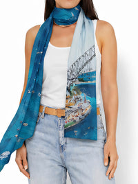 THE ARTISTS LABEL AROUND THE BAY SCARF