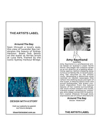 THE ARTISTS LABEL AROUND THE BAY SCARF