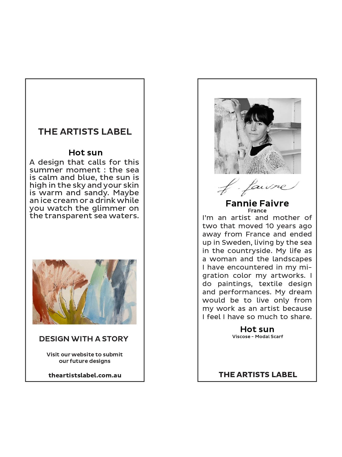 THE ARTISTS LABEL HOT SUN SCARF