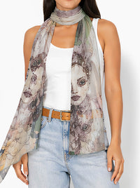 THE ARTISTS LABEL DREAMY FLORAL MUSE SCARF