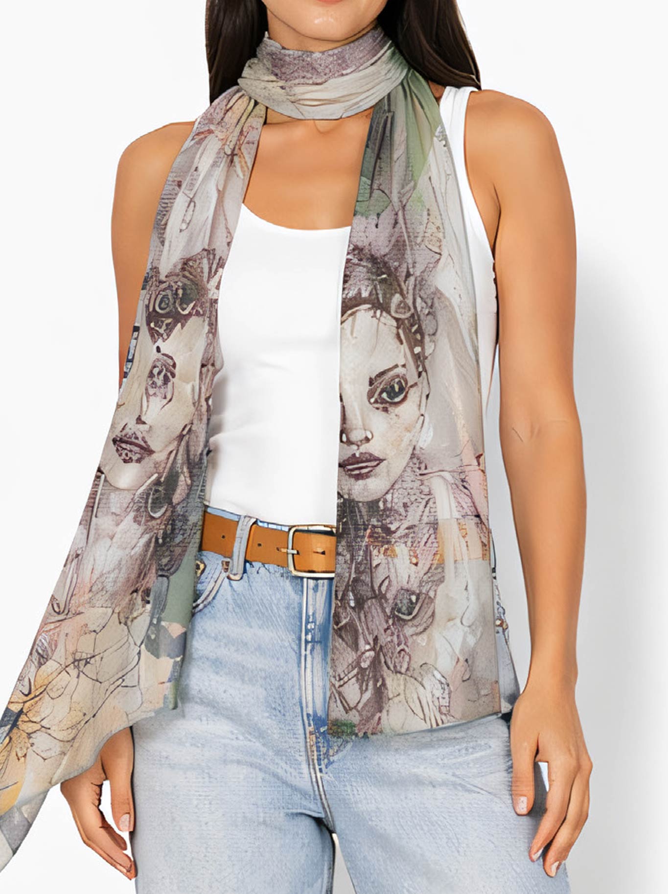 THE ARTISTS LABEL DREAMY FLORAL MUSE SCARF