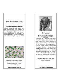 THE ARTISTS LABEL GUMNUTS AND LEAVES SCARF