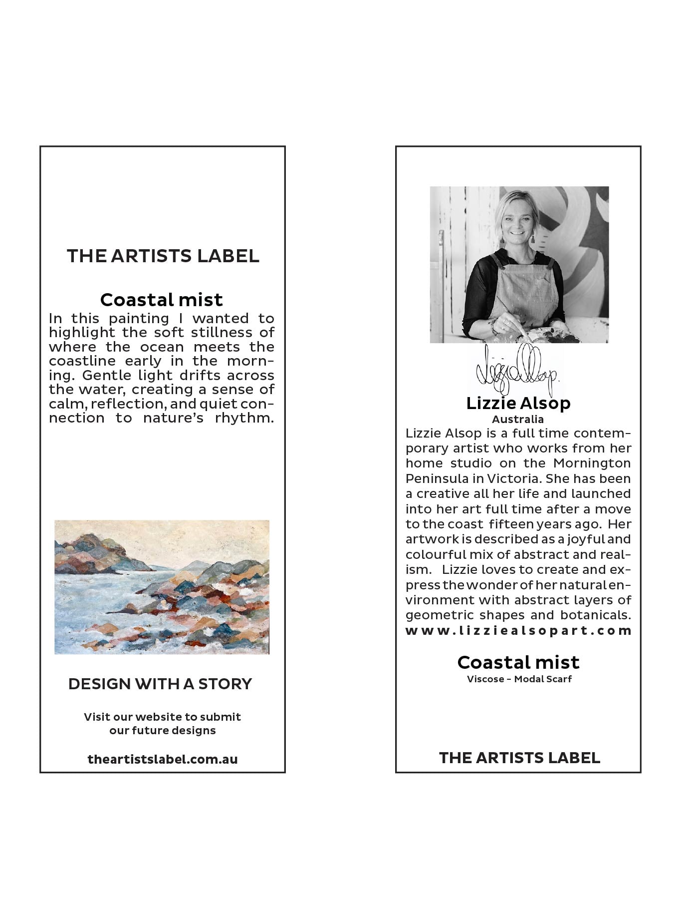 THE ARTISTS LABEL COASTAL MIST SCARF