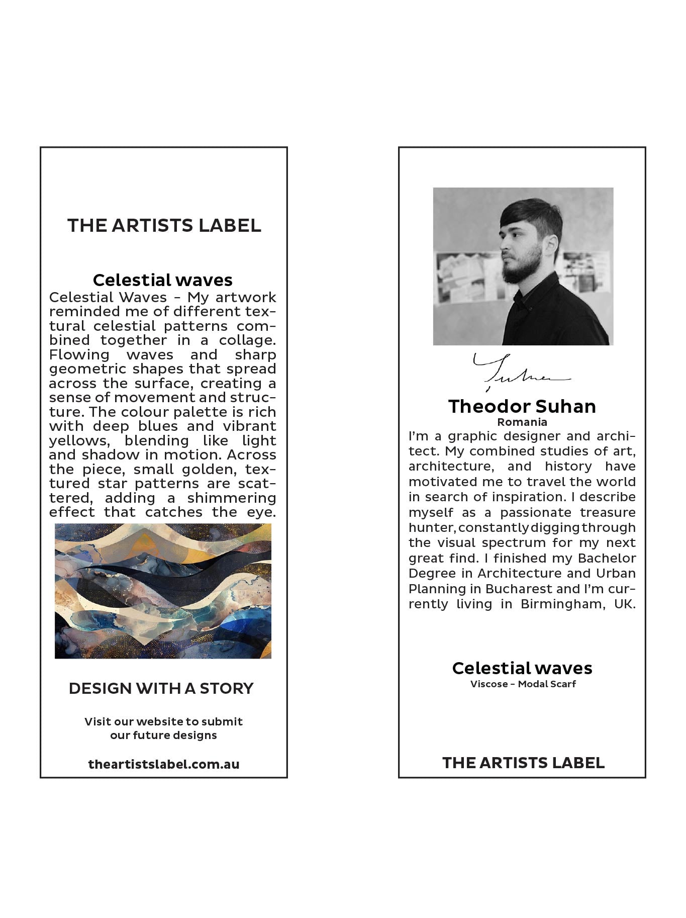 THE ARTISTS LABEL CELESTIAL WAVES SCARF