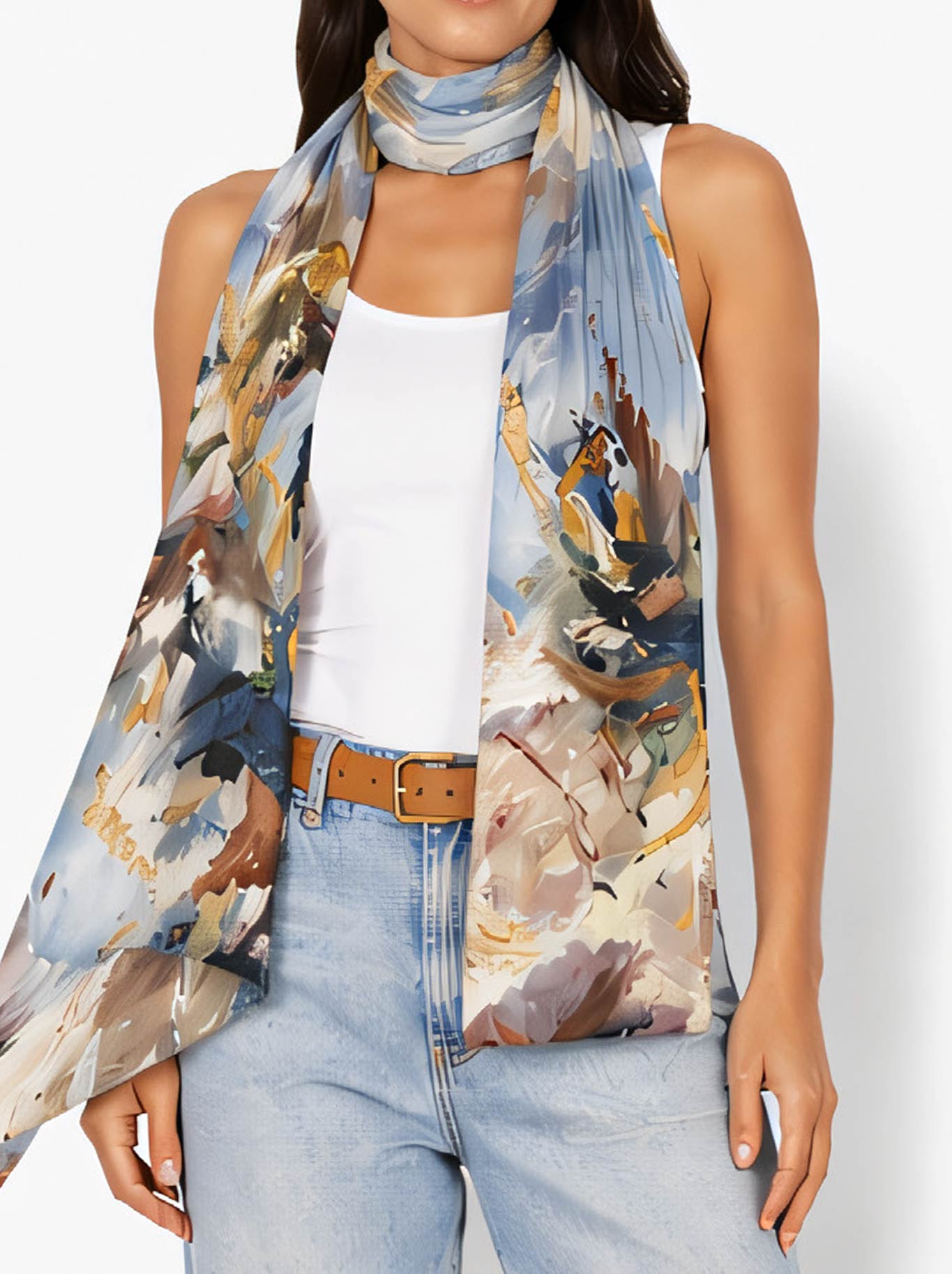 THE ARTISTS LABEL ECHOES OF CREATION WOOL SCARF