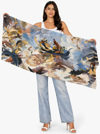 THE ARTISTS LABEL ECHOES OF CREATION WOOL SCARF